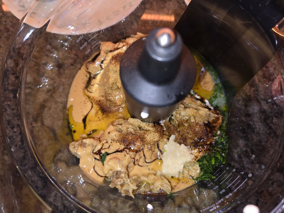 Baba ghanoush in food processor