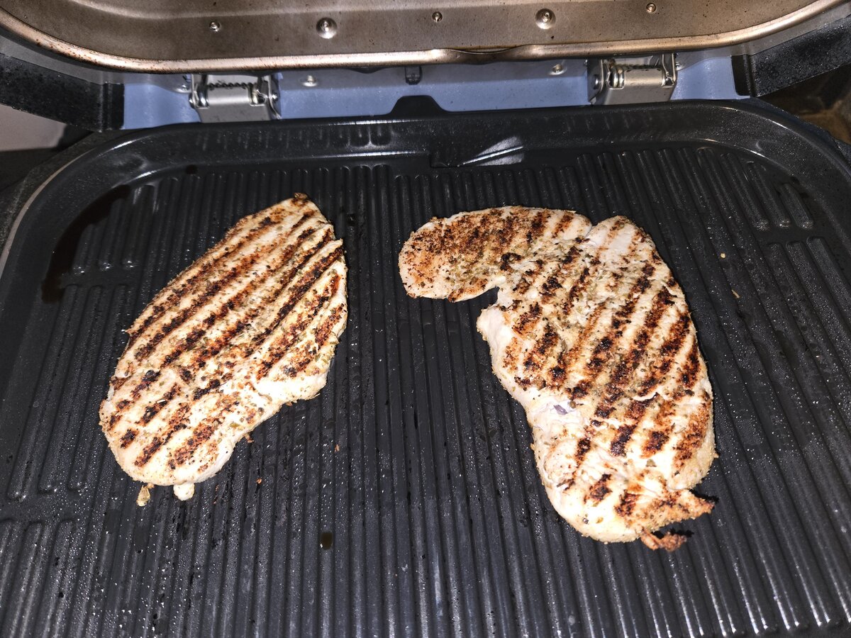 Chicken being grilled